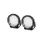 Powertech 6000 Lumen 7 Inch Pair Round Spotlights Solid LED Driving Light