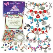 klmars Charm Bracelet Making Kit,Jewelry Making Supplies Beads,Unicorn/Mermaid