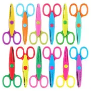 12 PCS Craft Scissors Decorative Paper Edge, Safety Zig Zag Scissors, Colorfu