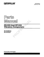 Caterpillar Cat CS 533 CP 533 Vibratory Compactor Parts Catalog Manual KEBP0099