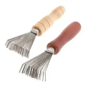 Japanese Ikebana Needle Cleaning Rake Flower Frog Cleaner Brush Tool
