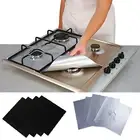 4 pcs Reusable Non-stick Foil Gas Range Stove top Burner Protector Liner Cover