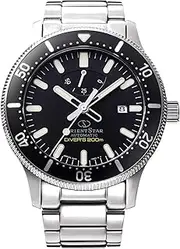 [ORIENT STAR] RK-AU0309B Automatic Watch, 68.4 ft (200 m) Diver, Mechanical Type, Silicone Band Included, Waterproof for 200 Meters Air Submersion, Black, Dial color - black, Modern