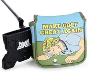 Golf Club Head Covers Mallet Putter Cover with Strong Magnetic Funny Headcovers Fits Most Mallet Putters, Scotty Cameron, Taylormade, Odyssey, Titleist, Ping, Callaway Mallet Putter Headcover