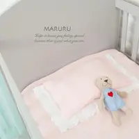 在飛比找momo購物網優惠-【MARURU】日本製嬰兒床單 嬰兒粉 70x120(日本製