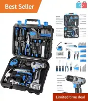 Drill Set: Tool Set with 8V Blue Cordless Drill, Home Tool Kit with Drill, Ha...