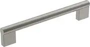 [Amerock] Cabinet Pull | Satin Nickel | 6-5/16 inch (160 mm) Center-to-Center | Versa | 1 Pack | Drawer Pull | Cabinet Handle | Cabinet Hardware