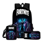 Backpack Fortnite Printed Schoolbag 3 Piece Set With Pocket And Pencil Case For Teens School Gift Style 2