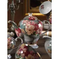 在飛比找ETMall東森購物網優惠-古典玫瑰歐式骨瓷茶具咖啡具套裝英式田園下午茶杯咖啡杯碟整套