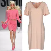 MOSCHINO DRESS BARBIE CRYSTAL NUDE JEREMY SCOTT JEREMY SCOTT $2,195 IT 40 US 6