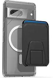 ENCASED Magnetic Wallet Designed for Google Pixel 7 Case with Card Holder (Compatible with MagSafe) Clear