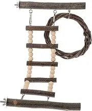 GREENADSCAPE Parrot Stand Set Parrot Training Ladder Parrot Climbing Step Ladder Parrot Climbing Ladder Parakeet Climbing Ladder Bird Step Ladder Parakeet Ladder Budgie Climbing Ladder