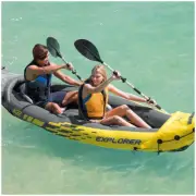 Intex 2 Person Kayak Inflatable Sport Boat Canoe River Lake with 2 Oars/Paddles