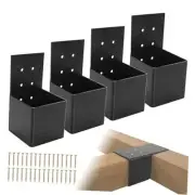 PehciroePcs Pergola Brackets Kit - Post Top & Wall Mount for'x' Wood Posts 4