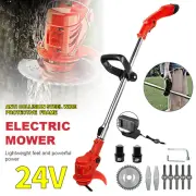 24V 650W Cordless Electric Grass Trimmer Lawn Cutter Brush Mower Whipper Snipper