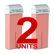 2 X ROLL ON WAX, HAIR REMOVAL, PINK TITANIUM 80 ML - PREMIUM / MADE IN ITALY