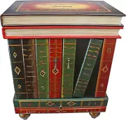 Décor Lord Byron Vintage Decor Stacked Books End Table Storage Furniture