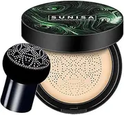 Makeup Puff 1 kit 20g Mushroom Head Air Cushion CC Cream for Moisturizing Foundation Natural Brightening Makeup BB Cream Ivory White Makeup Puffs (Size : Natural Beige)