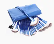 24PCS top-grade cosmetic brushes with fashionable brush packs - BLUE