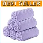 Generous 50x60 Inch Flannel Throw Blankets - 6 Pcs Light Purple Cozy Essentials
