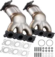BDFHYK 2-PC Left and Right Catalytic Converter Kit Compatible with Volvo XC70 08-10, Compatible with Land Rover LR2 08-12, L6 3.6L, EPA Compliant, Replace# 641423
