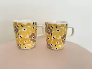 Marimekko Mini Unikko Mug Set Of 2 JPN Limited Editiion Rare Model Kitchen Colle