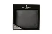 Jeff Banks Men's Coin Purse Card Cash Genuine Leather Wallet Smooth Black 11.5cm