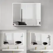 MOONLIGHT 600-1500mm LED Mirror Shaving Cabinet w Solid Surface Stone Edge