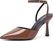 [Susanny] Heels for Women Stiletto Closed Pointed Toe Backless Dress Shoes High Heels Sexy Kitten Pumps Wedding Guest Party Dance Prom Dressy Comfort Shoes