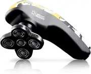 Ergonomic Cordless Electric Head Shaver for Bald Men, Water-Resistant