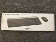 Logitech Slim Wireless Keyboard & Mouse Combo 920-010961, Black, A3