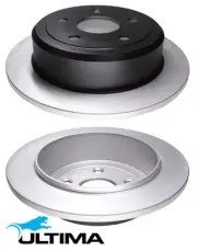 REAR SOLID DISC BRAKE ROTORS FOR JEEP WRANGLER JK ERB 3.6 V6 02/2012 ON OD 316MM (for: Jeep)