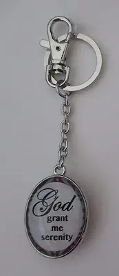H3 God grant me serenity SCRIPTURE KEYCHAIN KEYRING key chain ring clip ganz