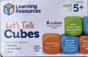 Let's Talk Cubes/ Learning Resources/ 6 Cubes/ New & Sealed/ Ages5+