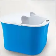 Foot Soaking Bath Basin, Water Spa and Foot Massage, Sturdy Plastic Foot Basin for Soaking Foot, Toe Nails, and Ankles,Pedicure, Portable Foot Tub（Blue） (Color : Blue)