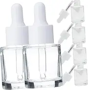 WOONEKY 6Pcs Essential Oil Bottles with Dropper Empty Glass Aroma Bottles for Travel and Daily Use for Essential Oils and Liquid Storage