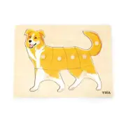 Dog Wooden Knob Puzzle