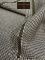 ERMENEGILDO ZEGNA Suiting Fabric Grey Superfine Wool Micro Gingham Check 3,5m