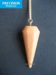 Cream Moonstone 12-Faceted Precision Pendulum Divination Crystal Gemstone