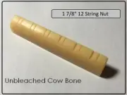 AlwaysHandCrafted UNBLEACHE BONE NUT for 12 String Guitar - 1 7/8" UNIVERSAL FIT
