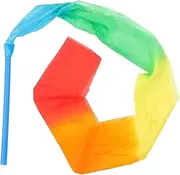 WOONEKY Artistic Gymnastics Ribbon Portable Dance Streamer Performance Prop PVC Material