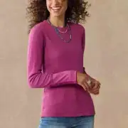 Sundance Crewneck Thermal Long Sleeve Tee NWT Size Small