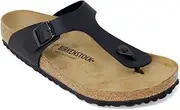 [Birkenstock] Leather Lining Slippers with Synthetic Sole - Black