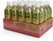 Aloevine Aloe Vera Drink Peach Juice ~ 16.9 oz. 20 pack ~ FREE SAME DAY SHIPPING