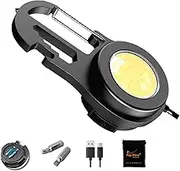 Pocket Flashlights High Lumens, 500mAH, 800 Lumens, Aluminum Alloy + PC, Type-C Charging (1 Pack Oval)
