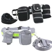 Pet Running Belt Multicolour Reflective Waist Pack with Traction Rope and Collar