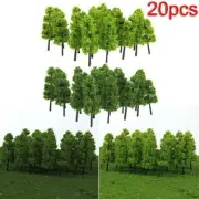 20Pcs Model Trees Train Railroad Wargame Park Landscape Scenery 1:200 Scale