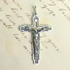 Crucifix Art Deco Style - Sterling Silver Antique Replica