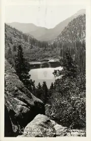 Little Lake, Kern River Canyon, Camp Lewis CA 1928 RPPC Photo Postcard COPY