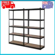 2 x Racking Shelf Industrial Metal Warehouse Shelving Unit Garage Shed Storage
